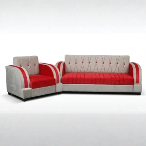 Crimson & Cream Modern Sectional Sofa set