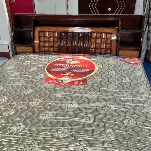 Designer Queen Size Bed in Premium Sheesham Wood - Walnut Finish