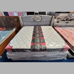 Modern King Bed with Decorative Oversized Headboard