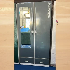 Sleek Finish Metal Wardrobe with Long Handle