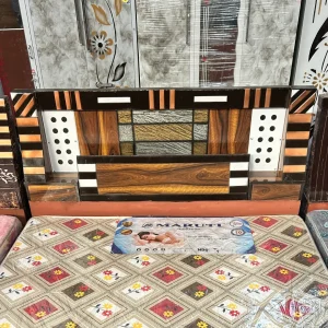 Premium Teak Finish King Size Double Bed