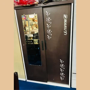 Luxury Metal Wardrobe with Chrome Accents