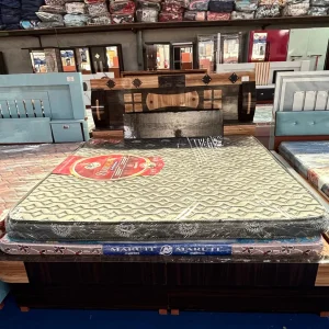 Luxury Wooden Bed with Stylish Storage Base