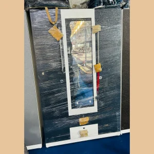 Designer Metal Wardrobe with Reflective Mirror