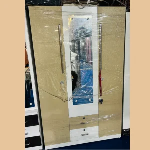 Sleek Metal Cabinet with Long Handle