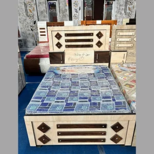 Durable Engineered Wood Bed with Box Storage