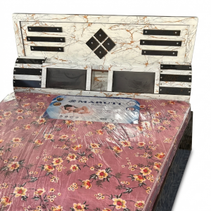 Luxury Bedroom Bed with Textured Headboard Design – Premium Finish Furniture