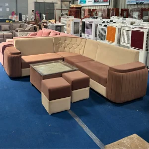 Maruti Contemporary Sofa Set with Ergonomic Backrest and Support